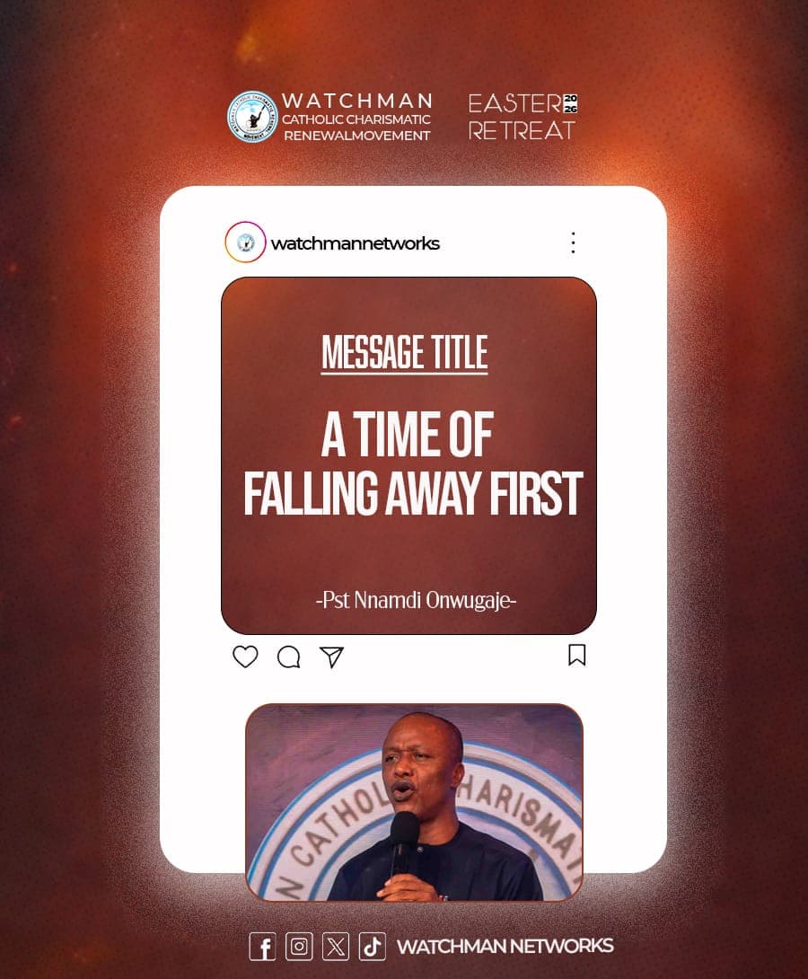 A time of falling away first - Easter 2026 Retreat message poster