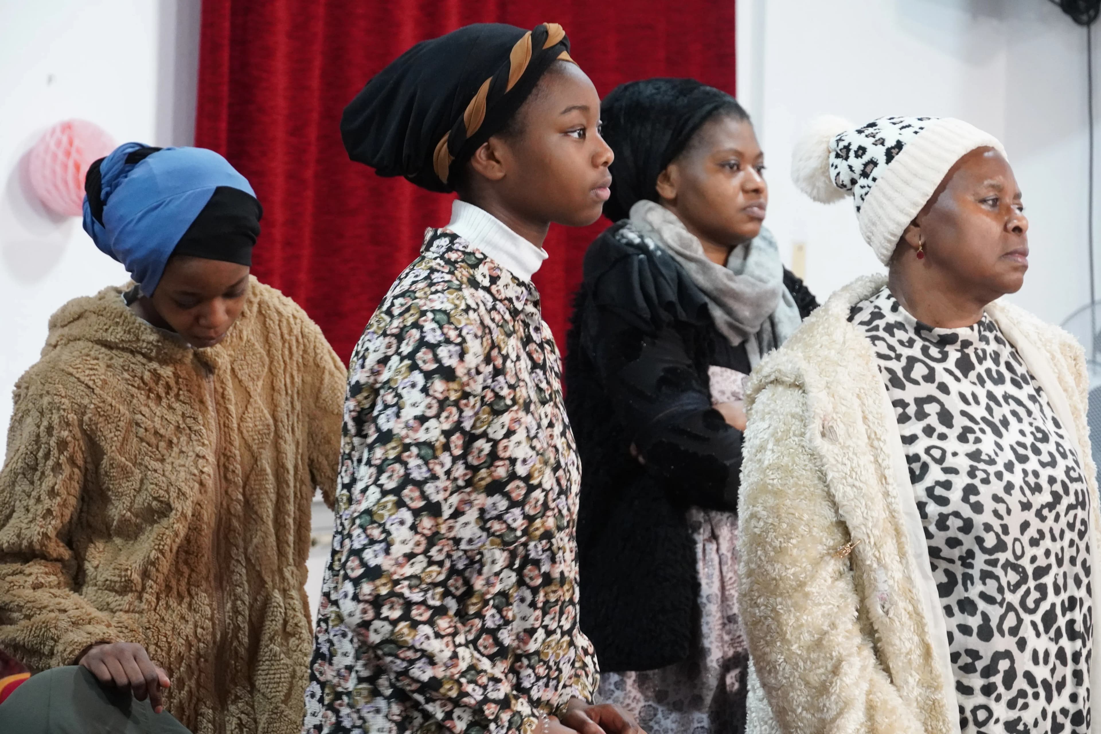 Crosssection of members during Worship