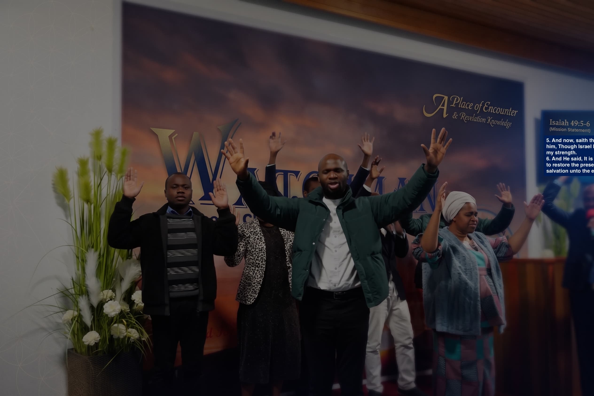Praying at church